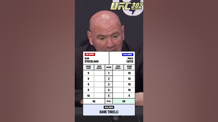 Dana White reacts to Dave Tirelli's scorecard for Sean Strickland vs Paulo Costa at #UFC302 #UFC