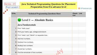 Java Programming Questions for Placements | Series 01 | Absolute Basics 🔥 #placement #preparation