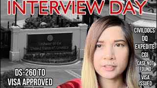 US Embassy Manila Interview Day | Ds260 to Visa Issued Timeline | CGI Case Not Found Issue EB3