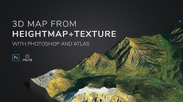 Generate 3D Map from heightmap + texture in Photoshop and ATLAS plugin - 3D-Mapper.com