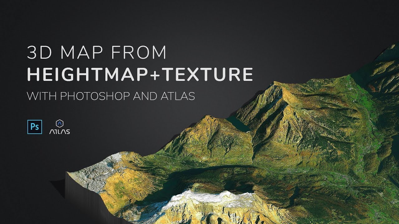 Generate 3D Map From Heightmap Texture In Photoshop And ATLAS Plugin