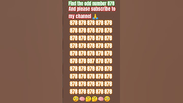 Find the odd number 887 and subscribe my channel 🙏🥺🙏#trending #quiz #viralvideo @quiz_tester_01