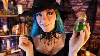 Brewing Tricks & Treats 🧹Friendly Witch ASMR Roleplay for Sleep, Fire & Cauldron Ambience,