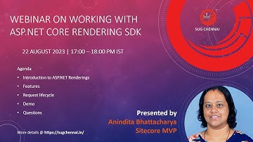 Webinar on Working with ASP NET Core Rendering SDK - 22nd August, 2023 - Meeting Recording