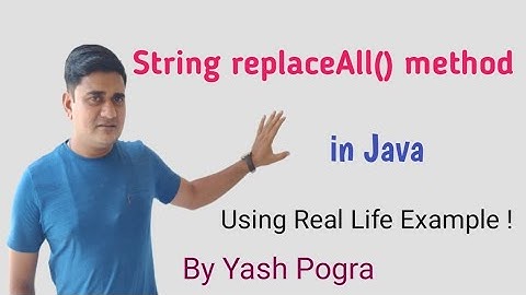 Java String replaceAll() method | Java String replaceAll() method example