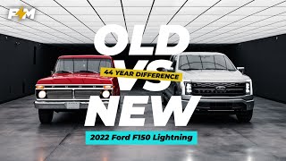 2022 Ford Lightning VS 44 Yr old truck !! #Shorts