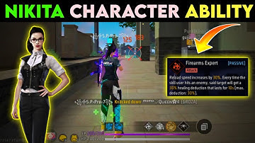 Nikita Character Ability || Free Fire Nikita Character Ability || Nikita Character Ability Test