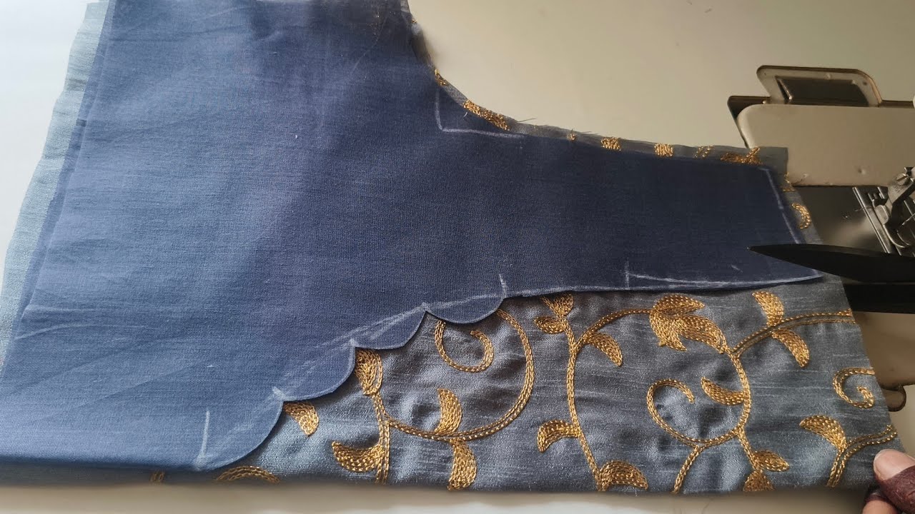 Blouse design cutting and stitching. Trending blouse back neck design. Blouse designs 