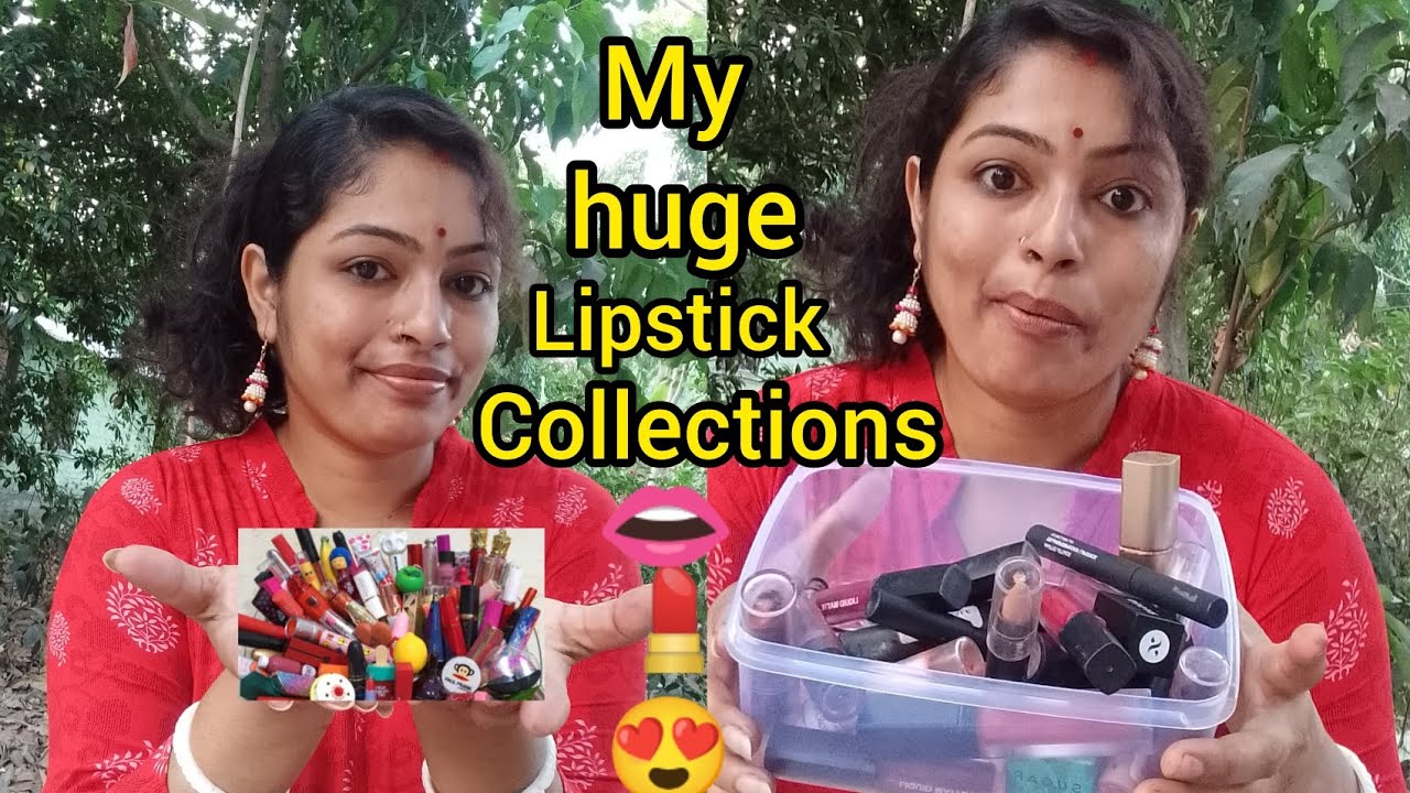My huge lipstick collection😍💄 আমার লিপস্টিকের কালেকশন তোমাদের সাথে শেয়ার করলাম😍♥️#kakali #lipstick