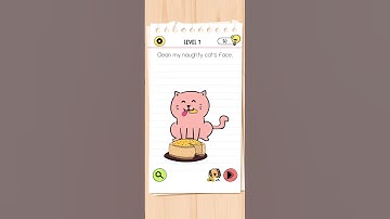 Brain Test 4 Level 7 Clean my naughty cat