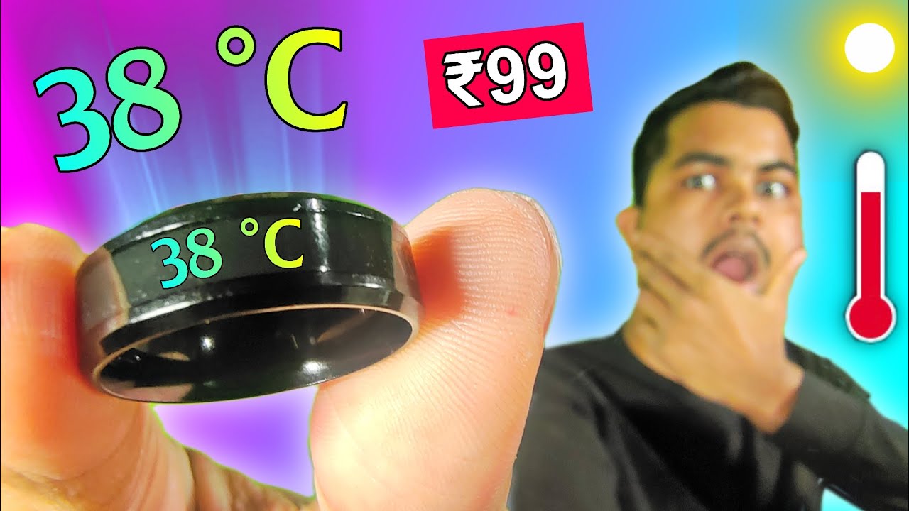 Cheap 1pcs Smart Temperature Ring Couple Ring Index Finger Temperature Display  Ring | Joom