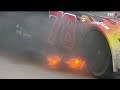 Car Fire at Goodyear 400 | B.J. McLeod