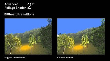 Advanced foliage shader -- Tree Billboard Transitions