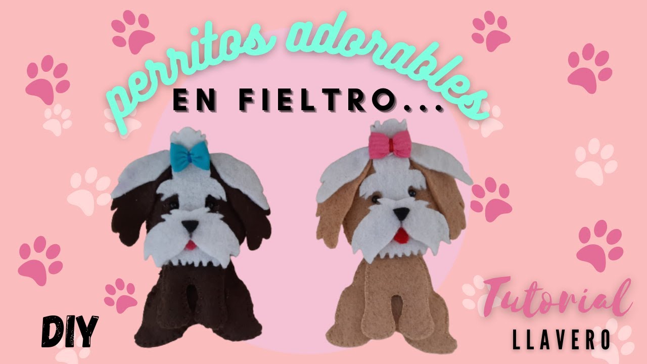 Perritos 🐶 shih tzu hechos en FIELTRO O PAÑO LENCY | Tutorial fácil SON ADORABLES
