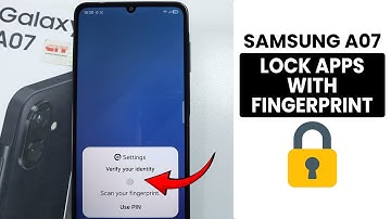How to Lock Apps with Fingerprint in Samsung A07 - App Lock Setting