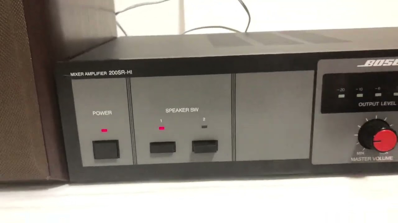 動作確認動画！BOSE mixer amplifier 200sr-hi - YouTube