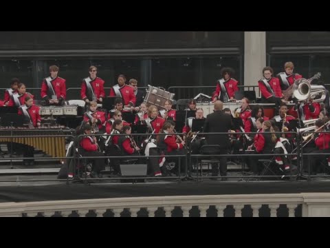 Hazleton Area High School band performs at Shapiro inauguration