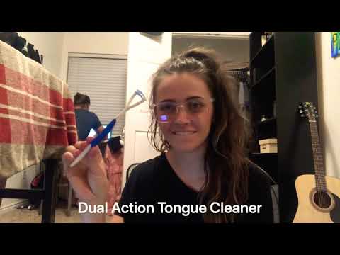 Скребок для язика очисник зубних щіток GUM HaliControl, видео 1