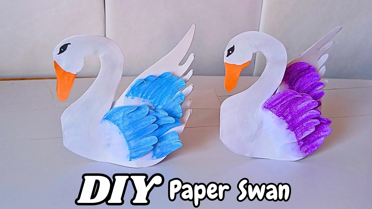 DIY Paper Swan / How to make swan with paper /paper Bird DIY / swan diy for kids 