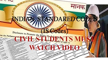 IS codes for construction materials | civil engineering | important Indian Standard (IS) codes