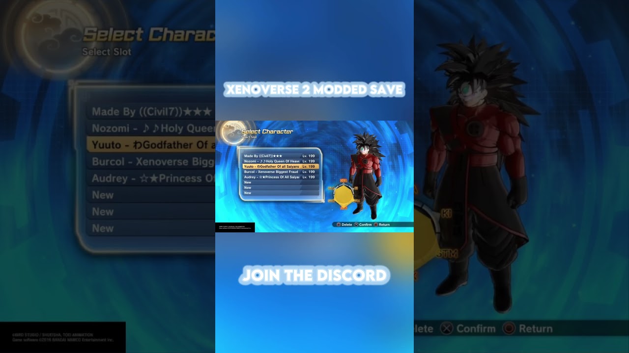 MODDED XENOVERSE 2 SAVE DATA Discord - Desurui 