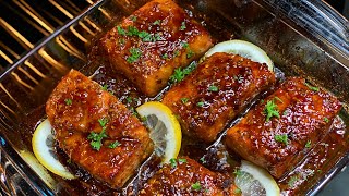 Salmon in Honey Garlic Sauce in the Oven