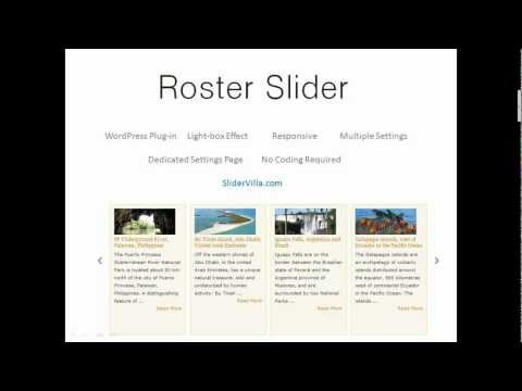 Roster Slider WordPress Plugin - Overview and Usage Guide