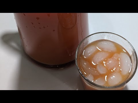 Delicious backyard papaya/pineapple fruit juice