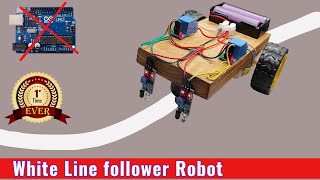 Line following robot without arduino || White line follower robot