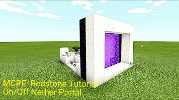 Minecraft Pocket Edition Redstone Tutorial: On/Off Nether Portal (Beta 0.14.0)