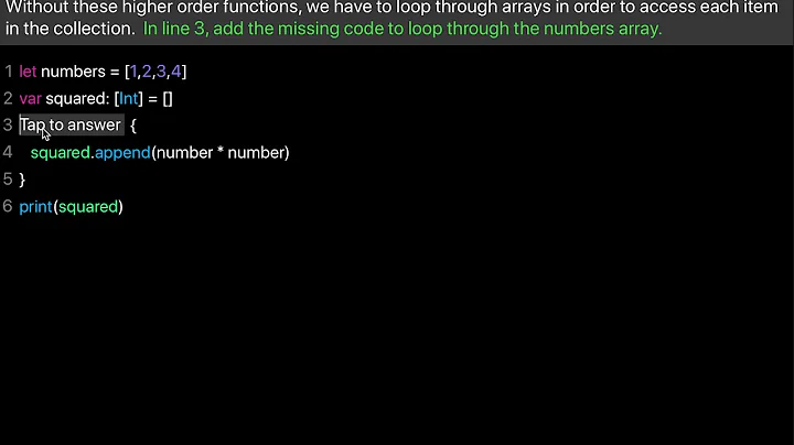 Learn Swift: Higher order functions (Chapter 23 Lesson 1)