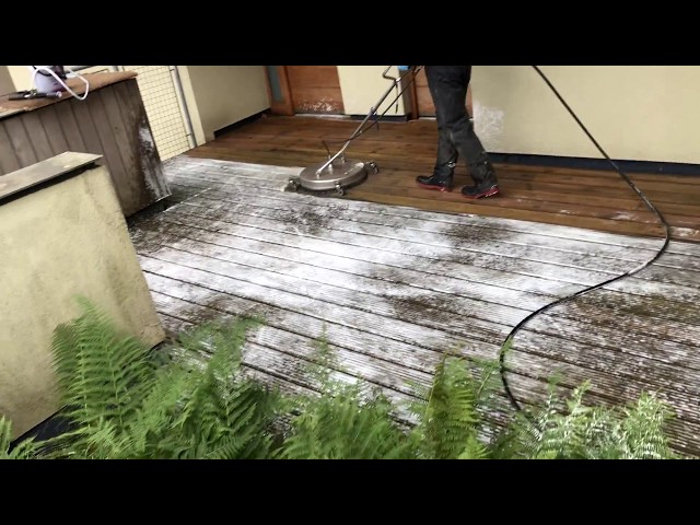 How to clean slippery & dirty wooden decking