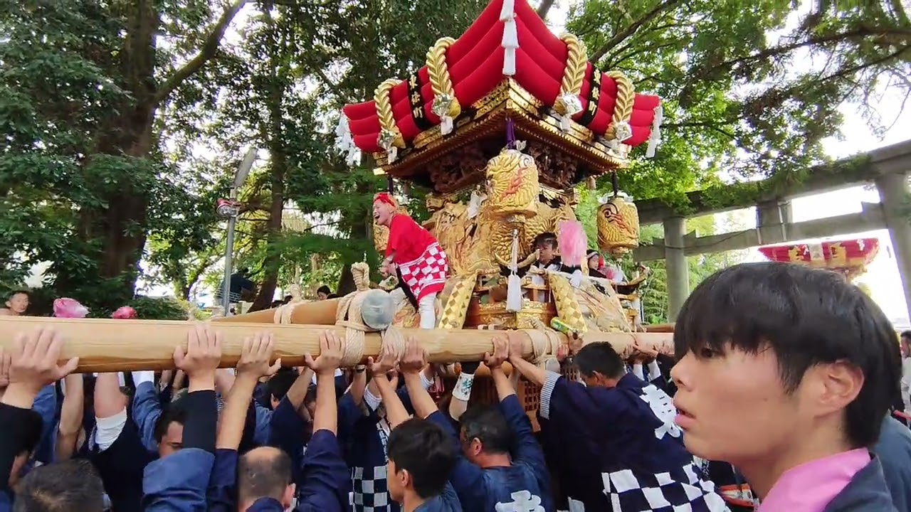 令和7年岩壺神社秋祭り滑原屋台本宮宮入1