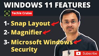 Windows 11 Features |  Snap Layout, Magnifier, Microsoft Windows Security | Hindi screenshot 5