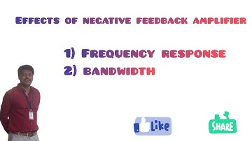 Effects of negative feedback amplifier on frequency response and bandwidth