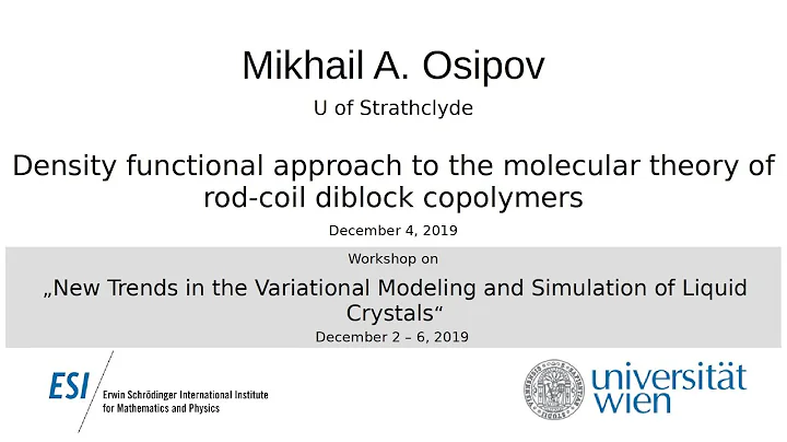 Mikhail Osipov - Density functional approach to th...