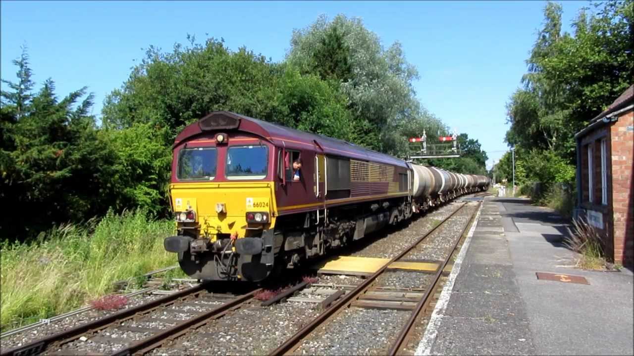 Freight Trains at Marchwood Railway Station, July 2013.
