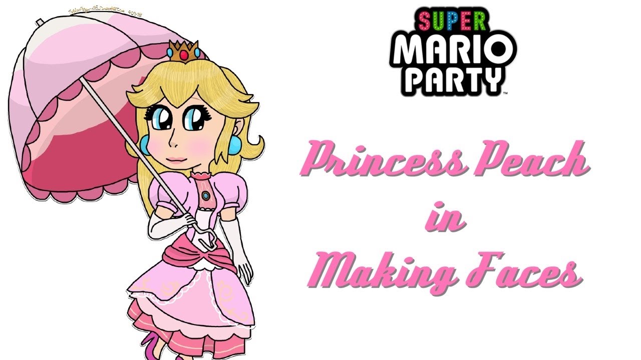 Super Mario Party - Princess Peach in Making Faces - YouTube