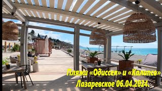 Пляж Одиссея и немного Калипсо! В краю магнолий плещет море! 🌴ЛАЗАРЕВСКОЕ 06.04.2024.🌴СОЧИ.