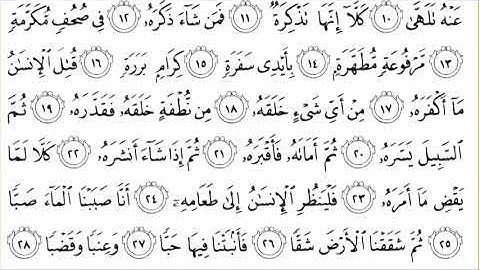 80 Abasa سورة عبس  Surah By Sheikh Saud Al  Shuraim