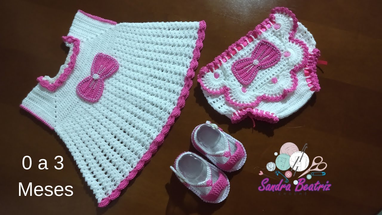 vestido de croche infantil recem nascido