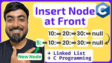 Insert Node at Front of Linked List in C | Data Structures