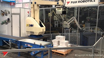 Fuji Robotics at the 2015 Pack Expo Show in Las Vegas Stacking Boxes