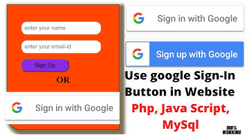 Sign in with google button| Signin with google in Php & Java Script |Integrate google sign in button