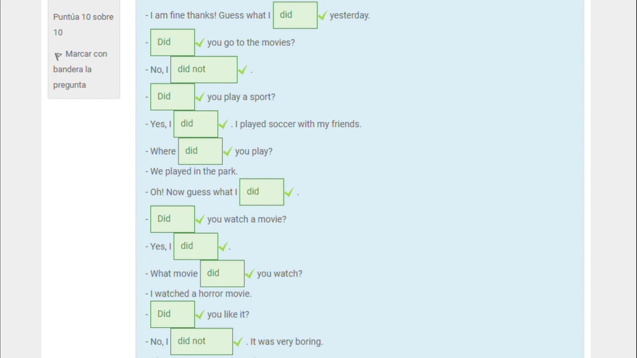 Actividad formativa 4 What did you do yesterday - YouTube