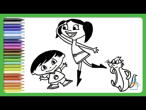 Vamos desenhar e colorir a Luna, o Júpiter e o Cláudio, do Show da Luna