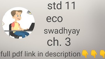 STD 11||economics swadhyay||ch.3|| @all-subject_swadhya  || #std11th #education