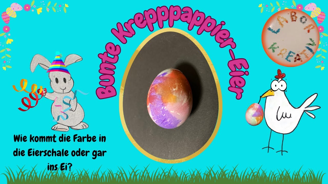 Braune/ weiße Oster-Eierfärben mit (U3-) Kindern mit Krepppapier färben, ganz einfach!