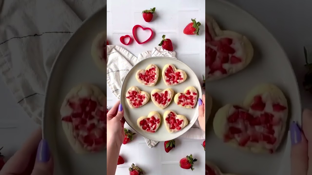 Easy Puff Pastry Hearts Recipe | Cream Cheese | Strawberry Delight for Valentine’s Day