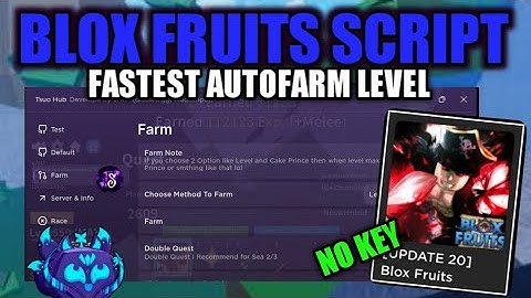 New Tsuo Hub Roblox Script | New Blox Fruits Script Update Best Auto Farm Level | Mobile & Pc